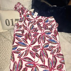 J.Crew - One shouldered Linen Shift Dress